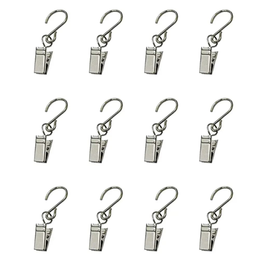 24 Pcs Light Artwork Clips Christmas Decoration Creative Curtain Stainless Steel Lamp Practical Photo Stylish