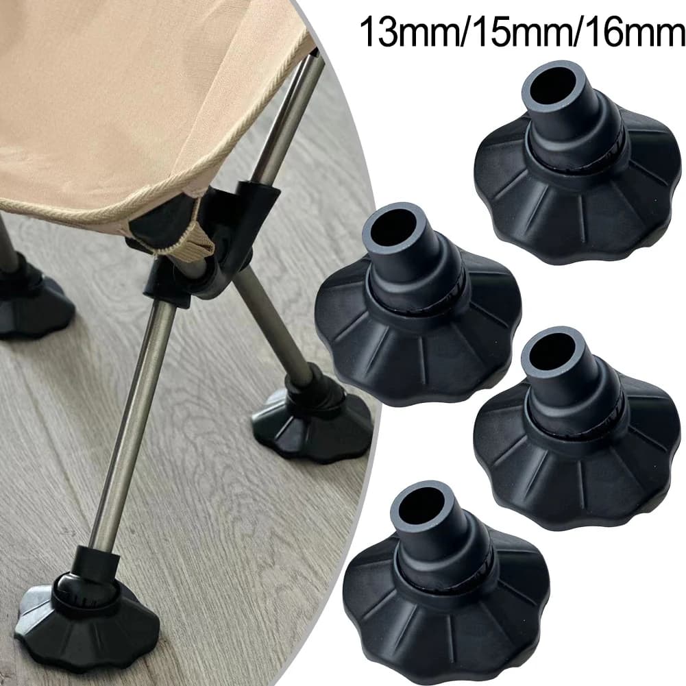 Kit di 4 Tappetini Protettivi per Sedie da Campeggio, Coperture per Gambe di Tavoli e Sedie, Protezioni per Pavimenti, Coperture per Piedi di Mobili