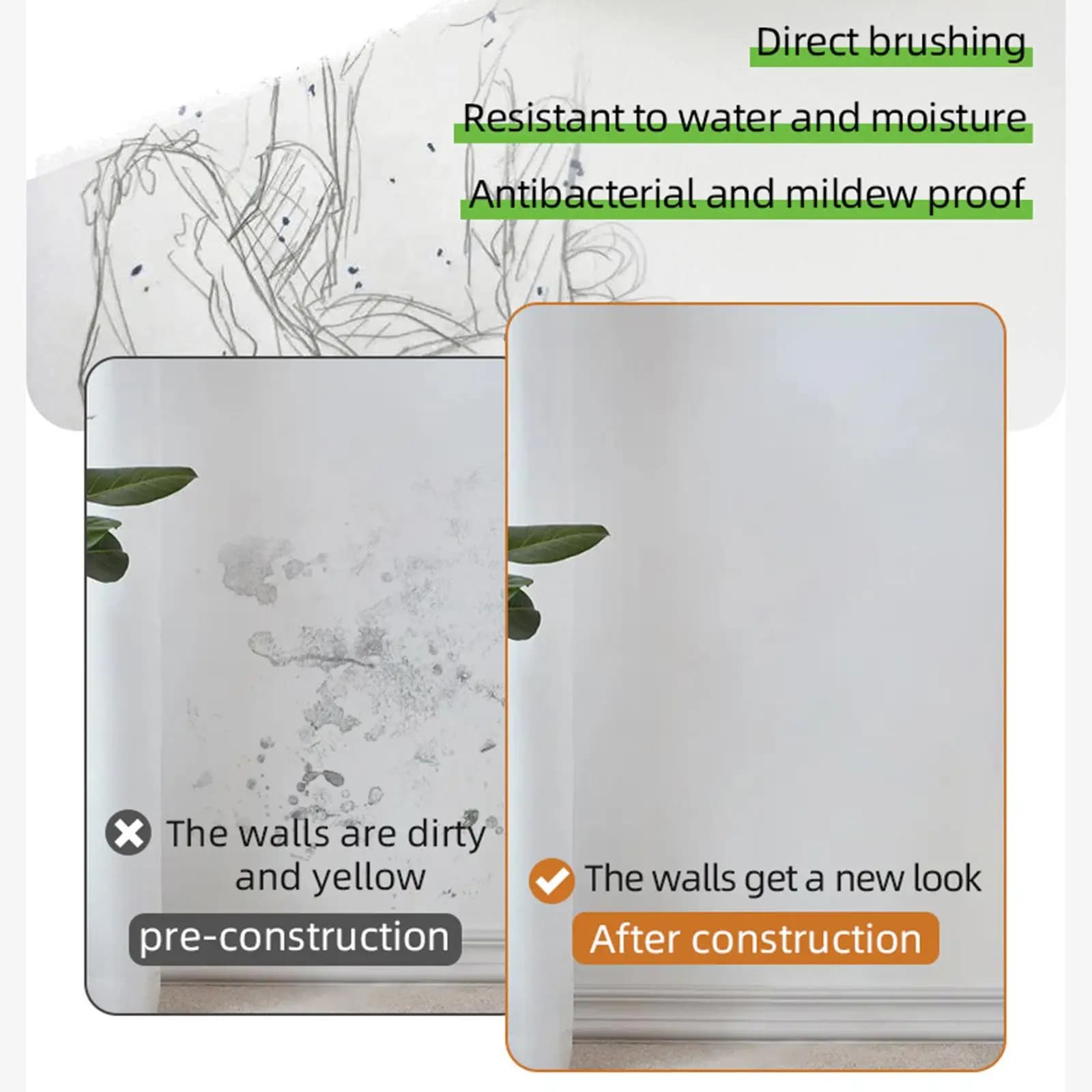 Small Roller Brush Wall Repair Tool Effortless Cleaning Touch up Paint