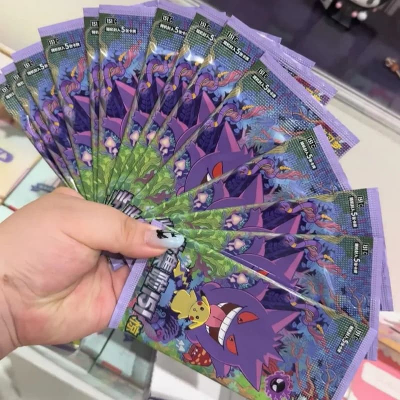 Vendita calda Pok originali raccolti 151 sorprese Jing Vol.3 Thin Scarlet Violet Ptcg Trading Cards Bag Collection di carte Disponibile
