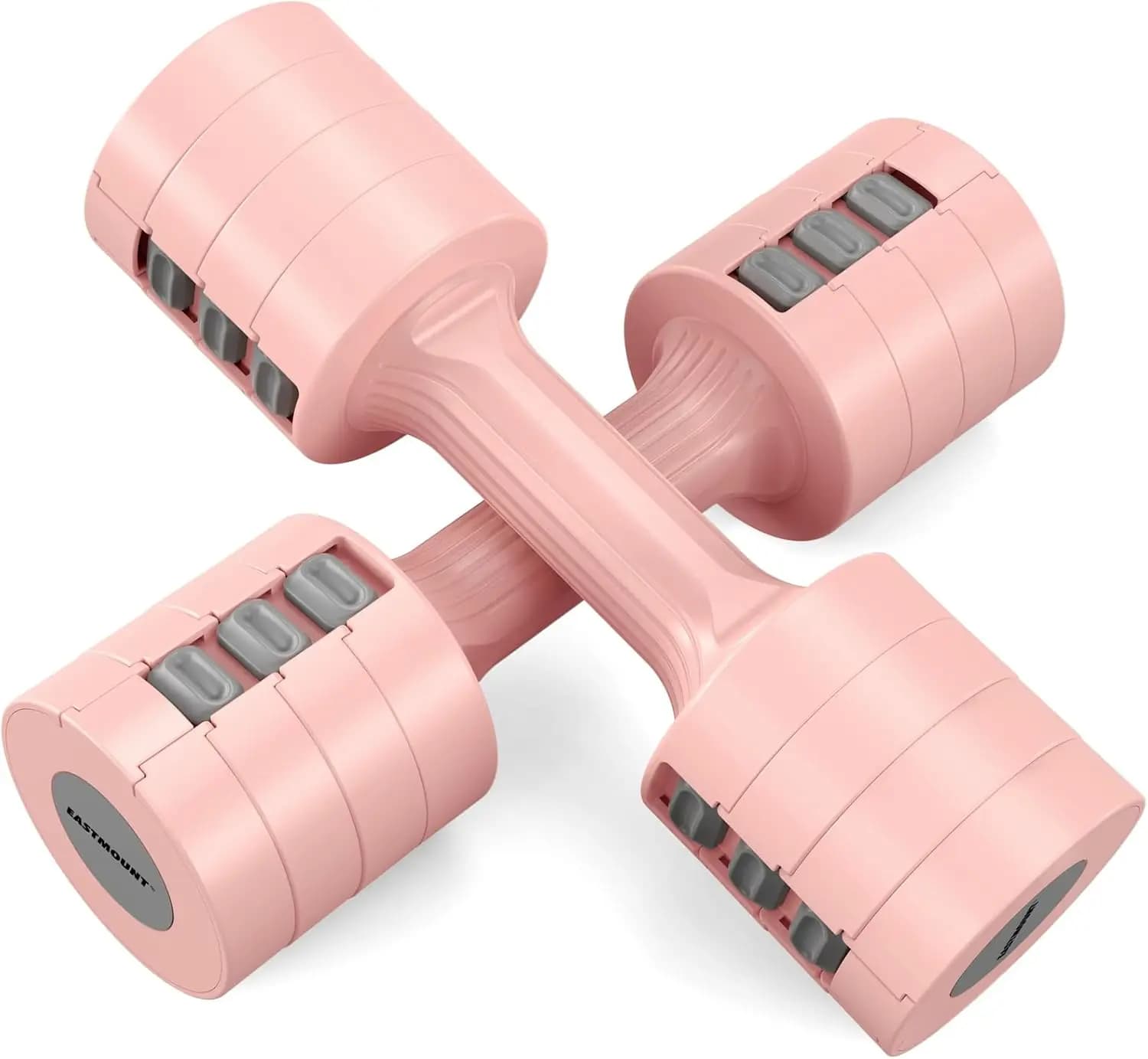 Set di manubri regolabili da 2 pezzi, combinazioni di pesi 6-in-1 da 4 libbre a 10 libbre totali, design a regolazione rapida per allenamento in palestra a casa