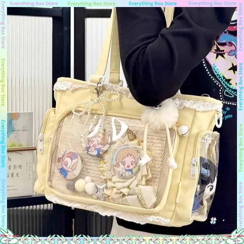 La ragazza del balletto ha un grande appetito Itabag giapponese bidimensionale a spalla singola borsa per merci a tracolla regalo per gli amici