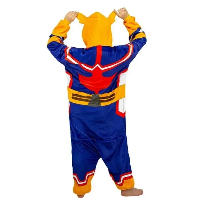 Premium Outfit Adult Unisex Cartoon Pajamas Anime My Hero Academy All Might Cosplay Bathrobe Flannel Jumpsuit