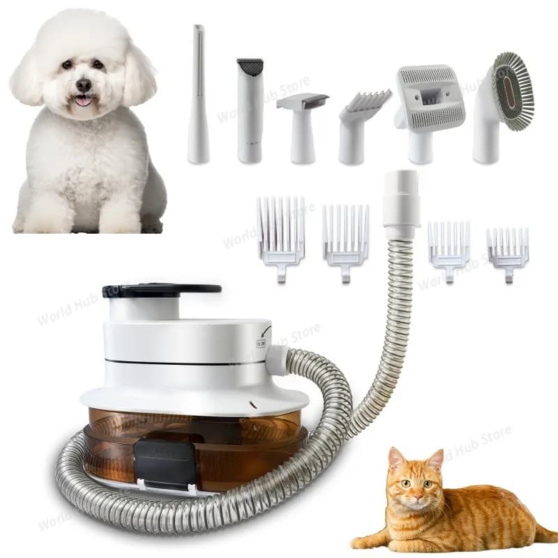 Dispositivo di aspirazione peli di animali domestici, asciugacapelli elettrico, macchina per la rimozione galleggiante di cani e gatti con pettine massaggiante per la rimozione
