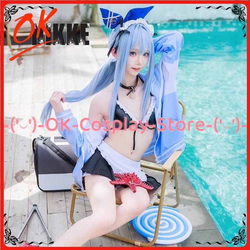 Victory goddess: NIKKE Anchor Costume Cosplay Cameriera Bikini Swimwear Coat Underwear Halloween Carnival Uniform Party