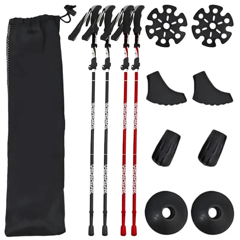 Trekking poles Telescopic walking pole Adjustable height portable light pole for men running with outdoor shoulder backpack