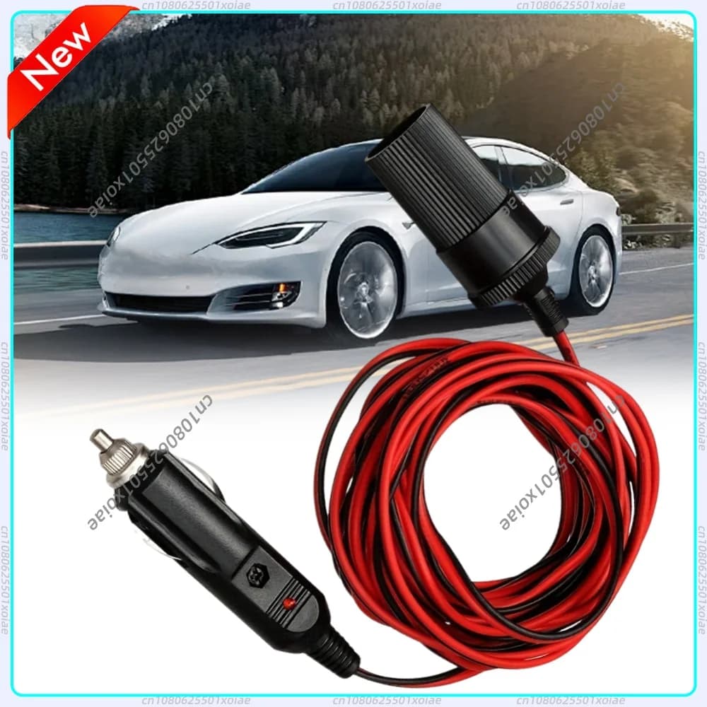 2M/5M Car Cigarette Lighter Extension Cable 12/24V 10A Car Charger Car Socket Power Adapter Cigarette Lighter Extension Cord