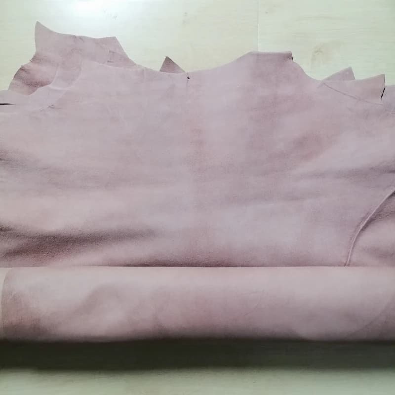 Premium 0.7mm Light Reddish Brown Sheep Suede.Top-Grain Genuine Sheepskin.Whole Hide, Perfect for Bag Lining.Handmade DIY Crafts
