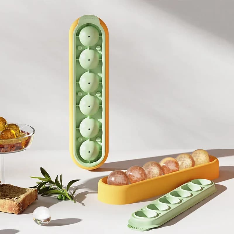 2024 Nuovo vassoio per cubetti di ghiaccio Stampo per griglia di ghiaccio in silicone per uso domestico con coperchio Gadget da cucina per barrette di caramelle in estate Stampo per cubetti di ghiaccio