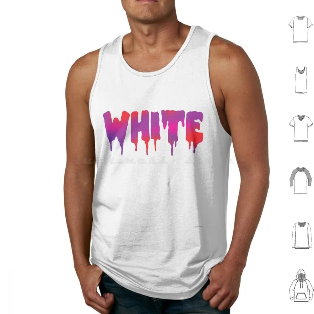 Canotte bianche Stampa cotone Bianco Tie Dye Colori Pop Art Pop Jamie Limone Rosso Rosa Viola Idraulico Cultura pop Melma Slime