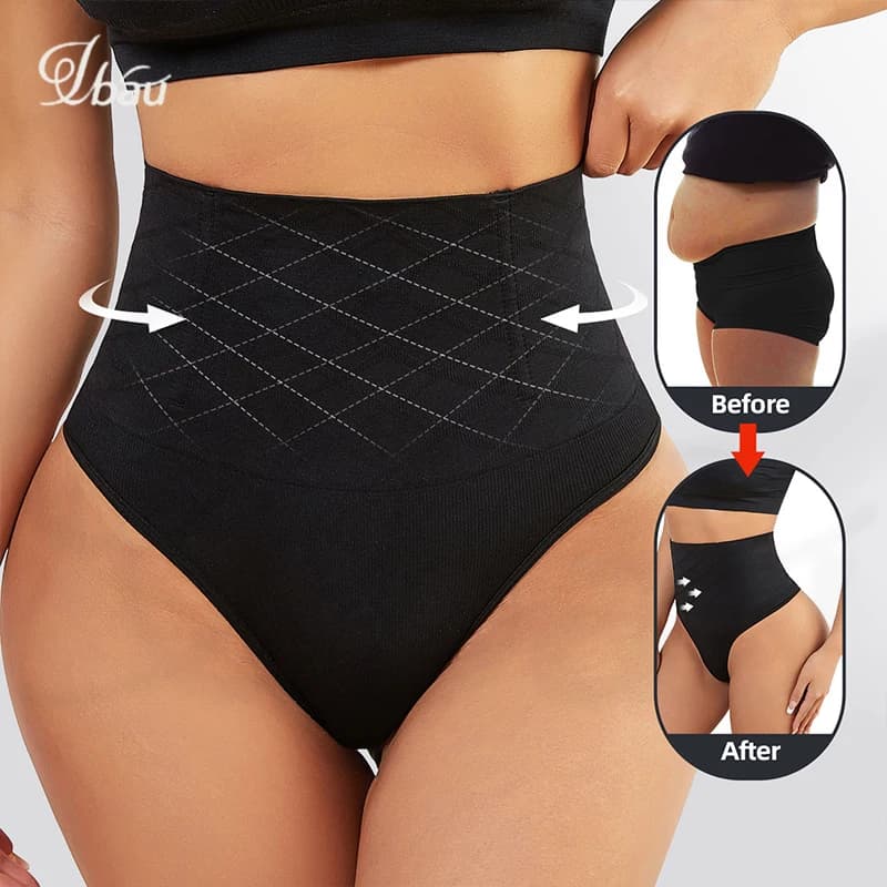 UBAU High Waist Thongs Seamless Shapewear Women Panties G-String Lingerie Tummy Control Shaping Girdle Shaper Underwear