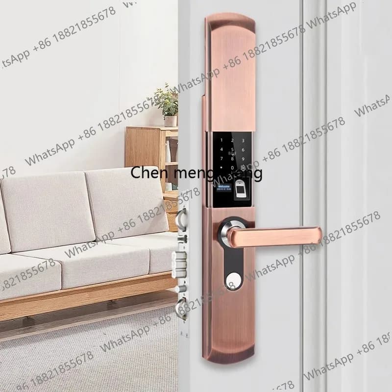 MELO Top Sale Inteligente Home Electronics Smartlock Fingerprint With Handle Lock Smart Card Code for Metal Door & Wooden Door