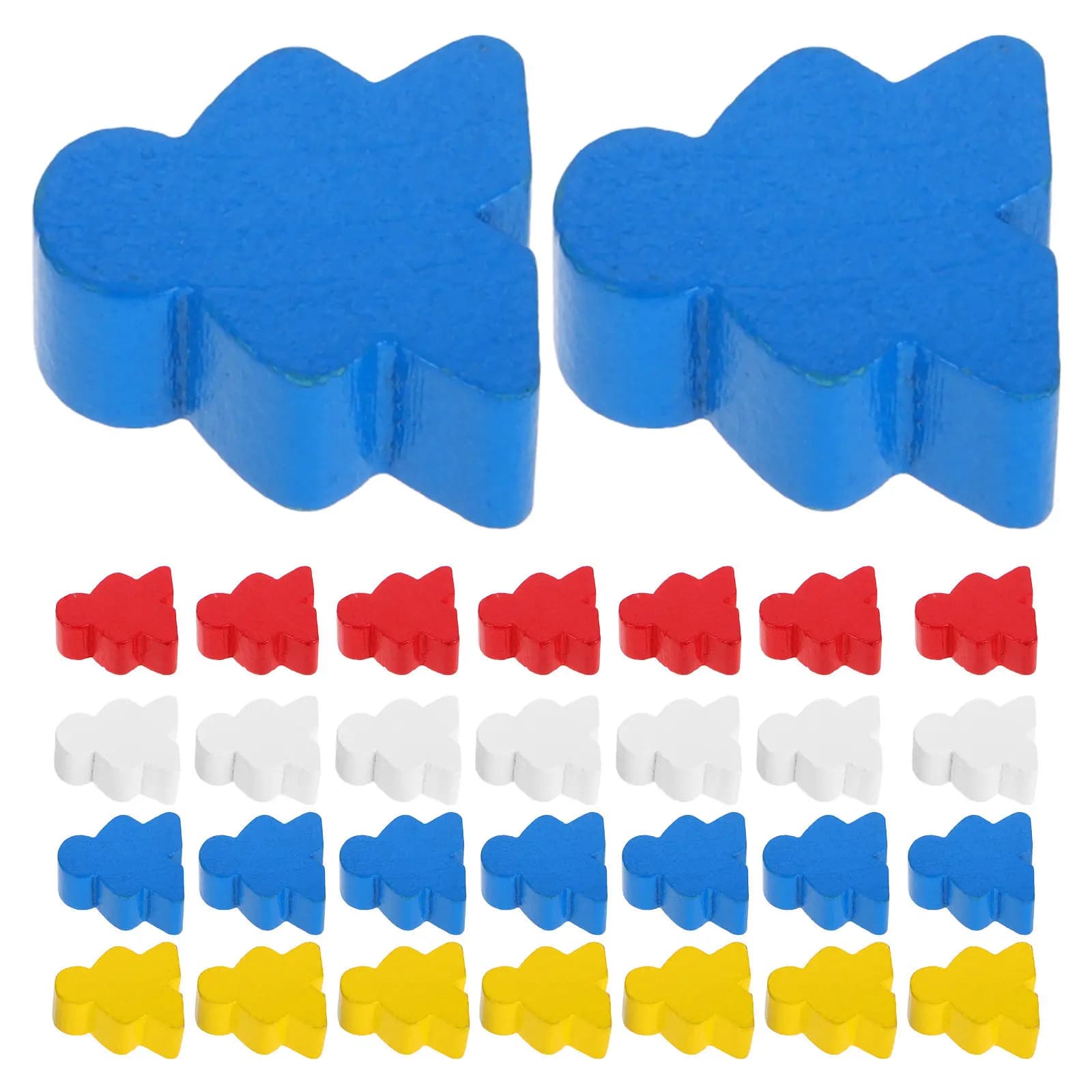40 Pezzi in Legno Colorati per Giochi da Tavolo, Gettoni di Ricambio per Scacchi, Accessori per Set di Scacchi, Lisci e Durevoli
