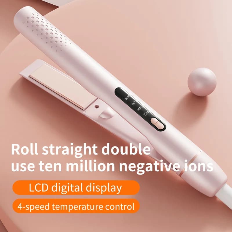 New portable comb to iron and curl hair, iron double-use hair curler, hair clip that does not damage hair.