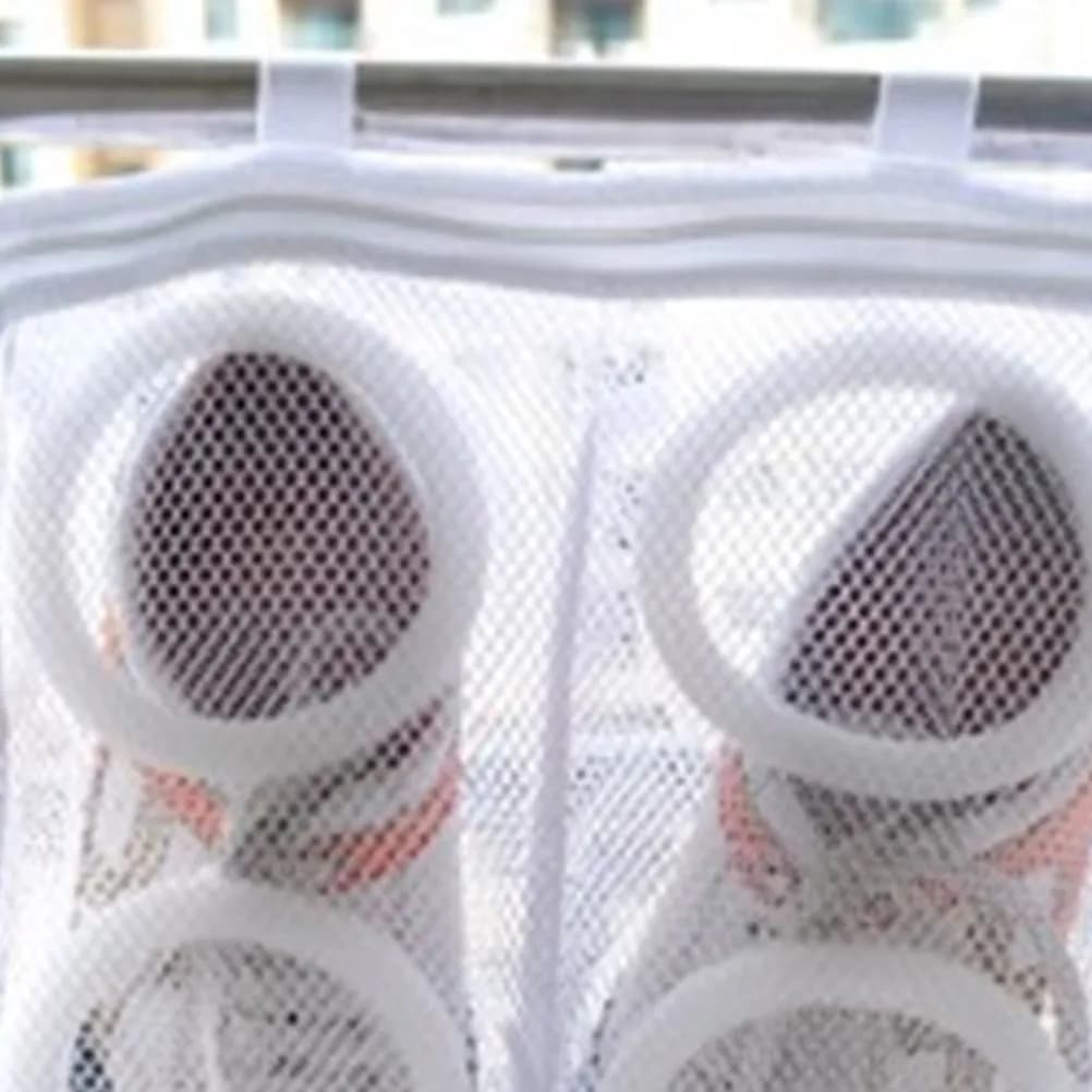 1Pcs Laundry Shoe Wash Bag Portable Foldable Breathable Mesh Sneaker Tennis Boots Dry Bag Hanging Air-Dry Protector