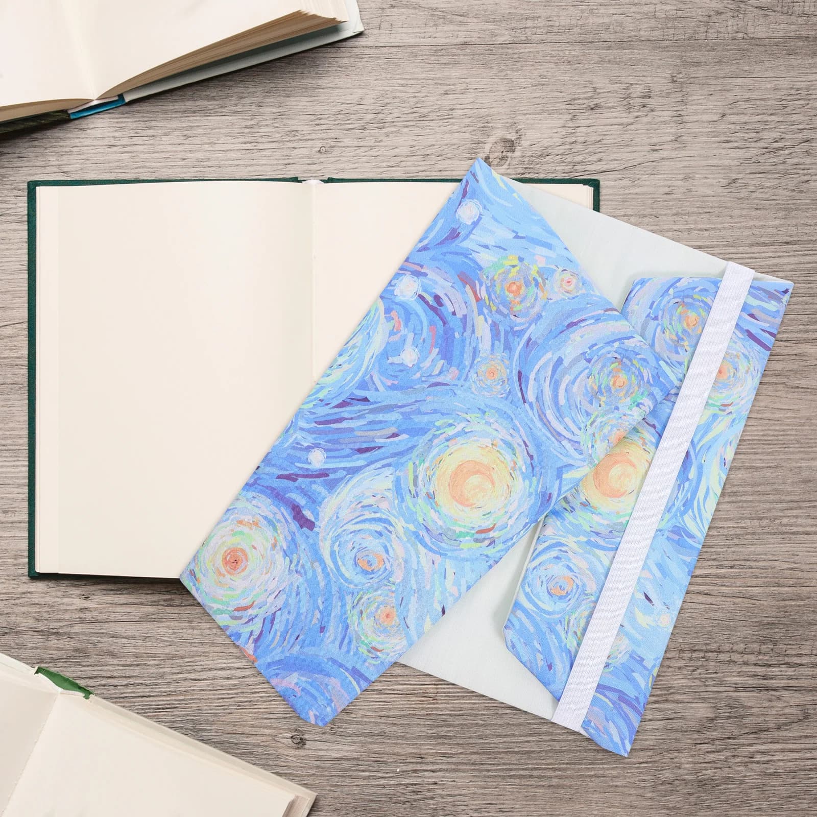 Custodia per libro in tessuto fatto a mano Custodia per composizione Notebook B5 Diario Protettore Planner Viaggio Scuola Libro in tessuto artistico