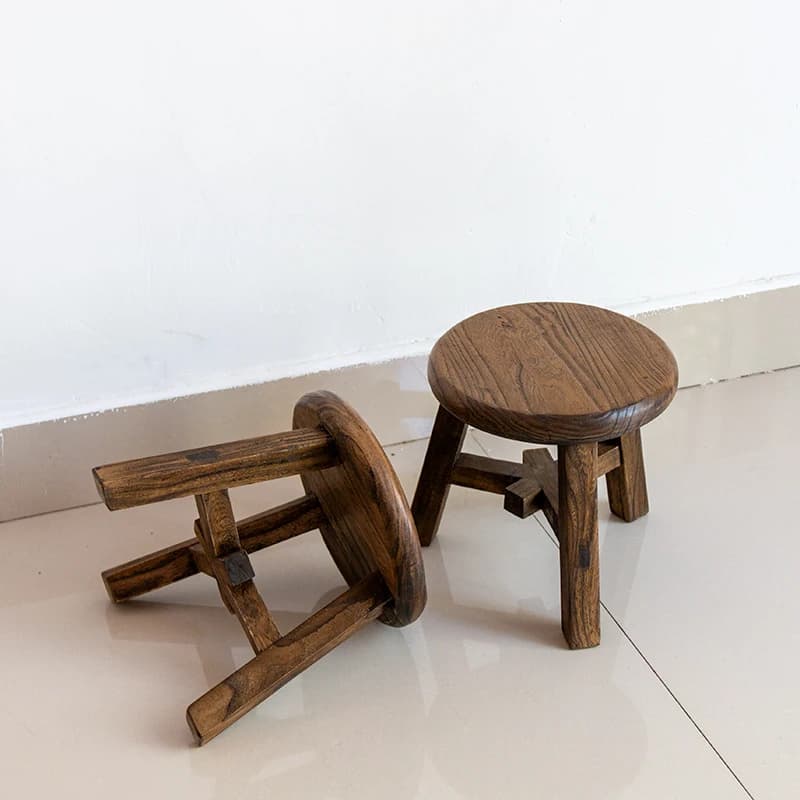 Solid Wood Kids Stool Anti-Slip Children's Step Chair Living Room Learning Seat Entrance Small Stools for Changing Shoes