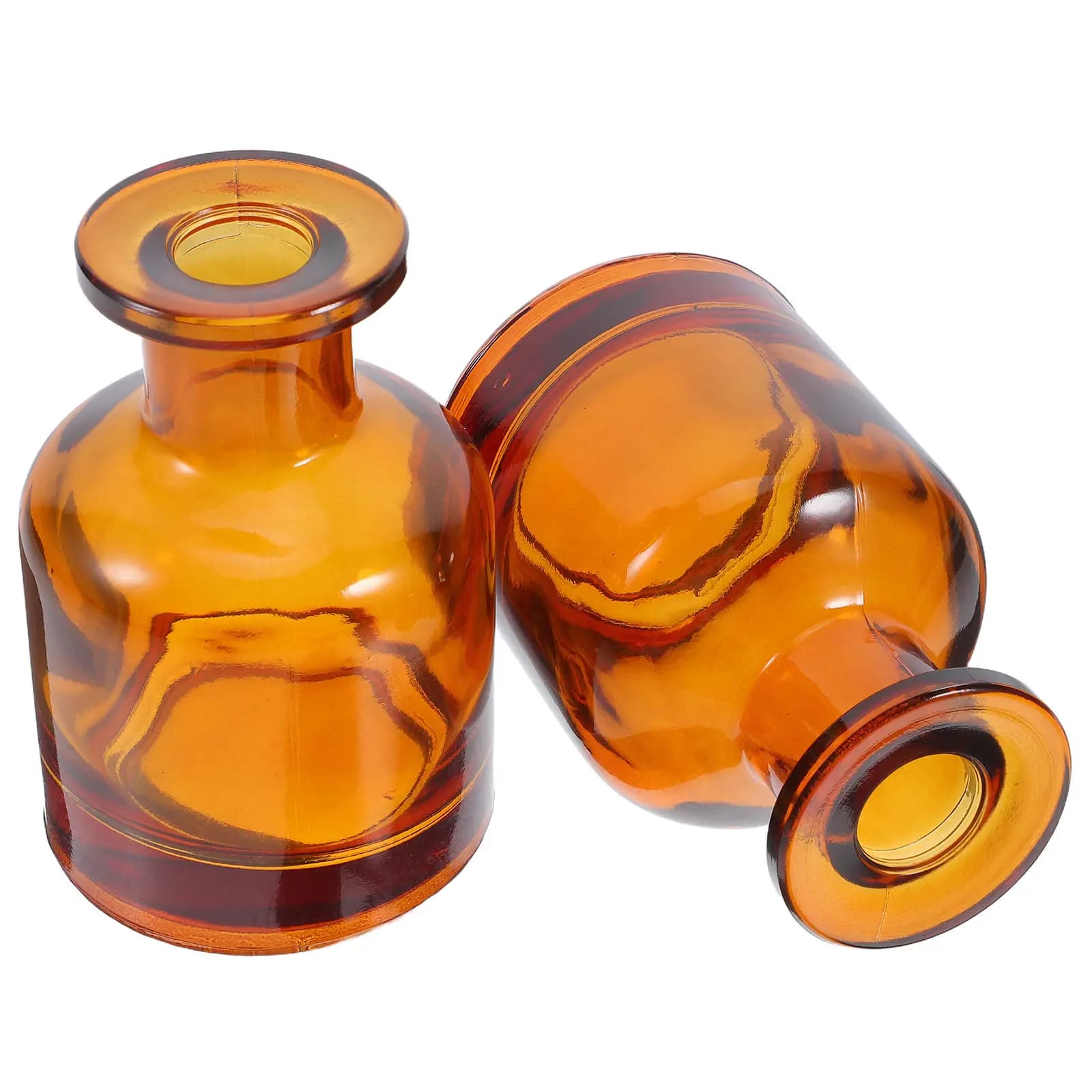 2 flaconi diffusori cilindrici in vetro eleganti da 100 ml, ricaricabili, vuoti, per oli profumati, bottiglie per aromaterapia, decorative
