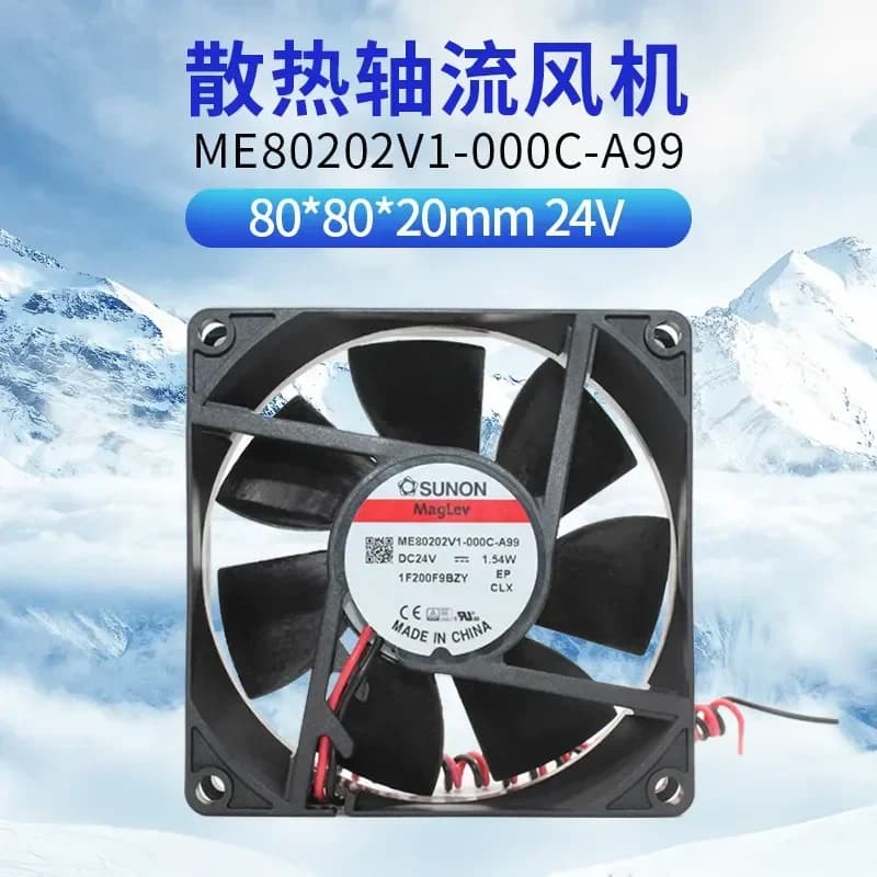 For ME80202V1-000C-A99 Jianzhun 24V 1.54W Original SUNON 8020 Inverter Cooling Fan