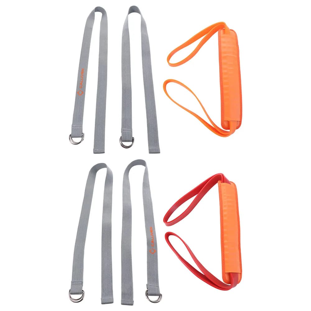 Adjustable support strap for portable horizontal bars, with latex resistance elastics for training