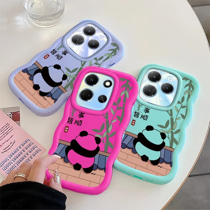 Divertente Panda Onda Cassa Del Telefono Per Infinix Hot 30i 40i Nota 50 SMART 7 8 HD 9 PRO Zero 30 morbida Antiurto Macaron copertura