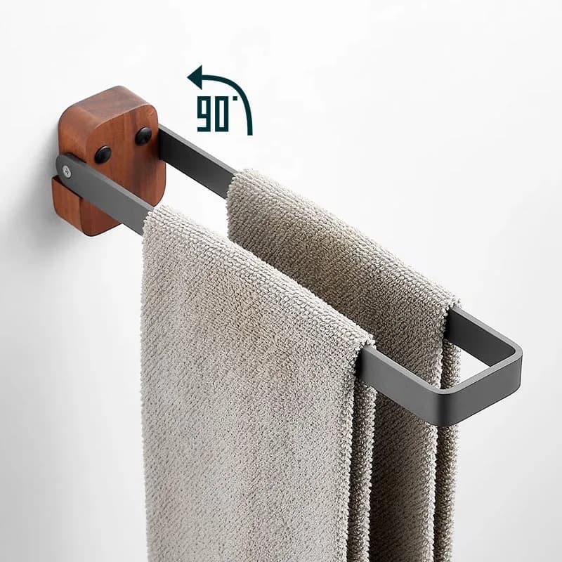 Portasciugamani pieghevole Portasciugamani da bagno impermeabile senza punzonatura Portasciugamani doppio montato a parete Porta WC in alluminio spaziale