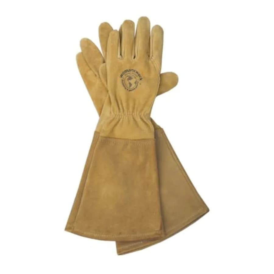 Guanti da Giardinaggio in Pelle Rose Gauntlet per Donna, Prodotti negli Stati Uniti