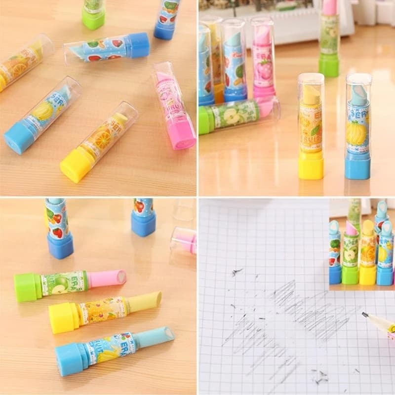 Deliziosa cartoleria in gomma per gomma da matita rossetto per studenti migliori vendite
