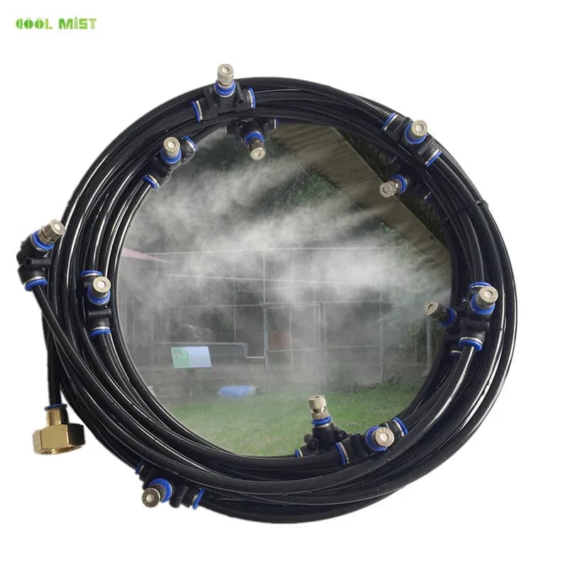 S251 Nebulization System for External Garden, 10M, with Water Sprayer for Garden Plant Cooling, Patio and Serra, Irrigation Kit with 1/2" Pipe