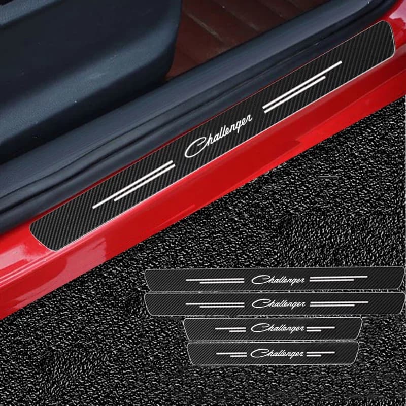 Adesivo per auto in fibra di carbonio Porta auto Tronco Striscia protettiva Decal per Dodge Challenger 2008 2009 2010 2011 2012 2013 2014 2015 2016