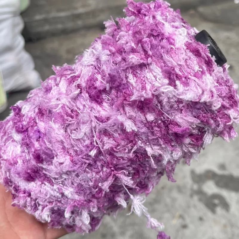 Serie di filati a coda di pesce tinti da 500 g Filo misto a mano, borsa intrecciata a mano, cappello, materiale per bambole, cablaggio per borse, filato di fiori a vento Macaron Ins
