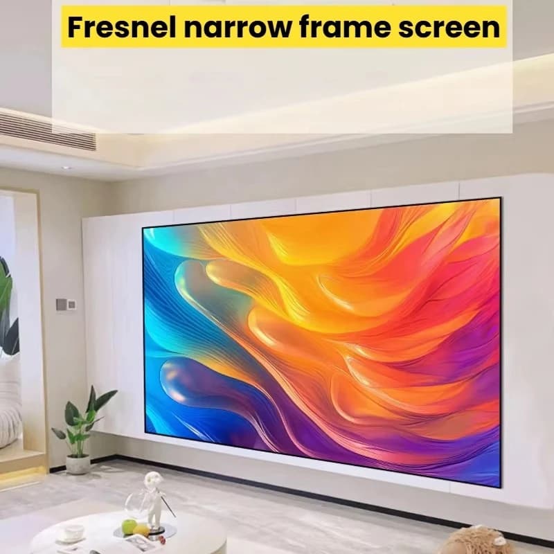 Schermo per proiettore Fresnel 4K ultrasottile CE da 72-150 pollici schermo per soggiorno montato a parete