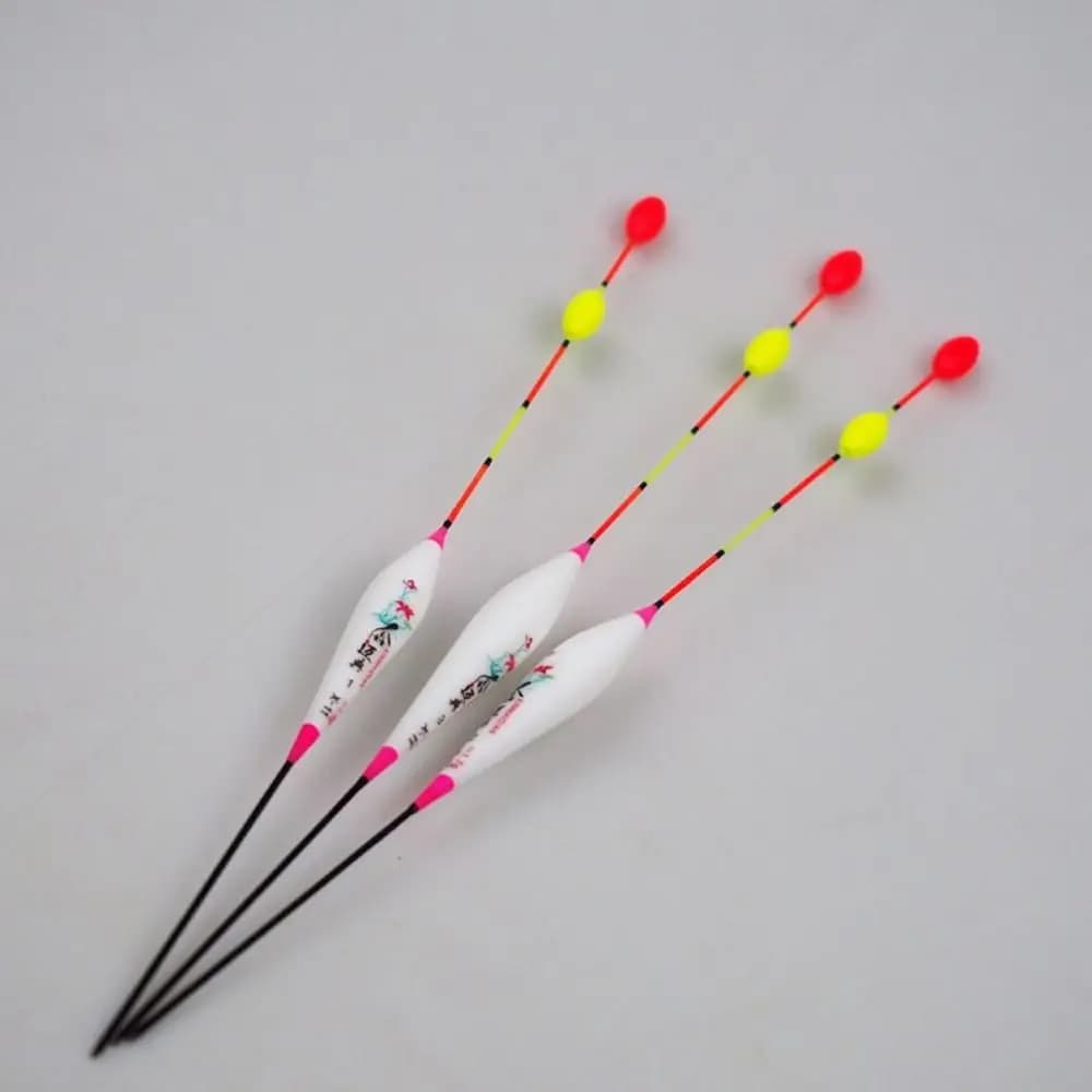 3 Pezzi Galleggianti da Pesca Rocky con Indicatore, Coda Triangolare Accattivante, Galleggianti a Tubo Scorrevole, Bobber Sensibili e Visibili