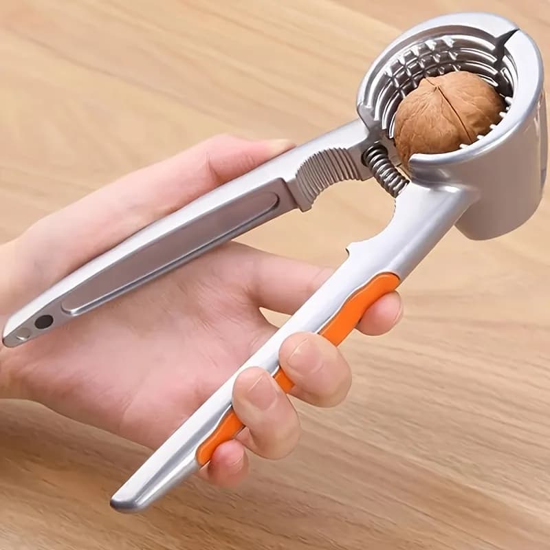 Apriscatole Multifunzione per Noci e Frutta Secca, Schiaccianoci in Alluminio Resistente, Design Ergonomico, Facile da Usare per Noci e Nocciole