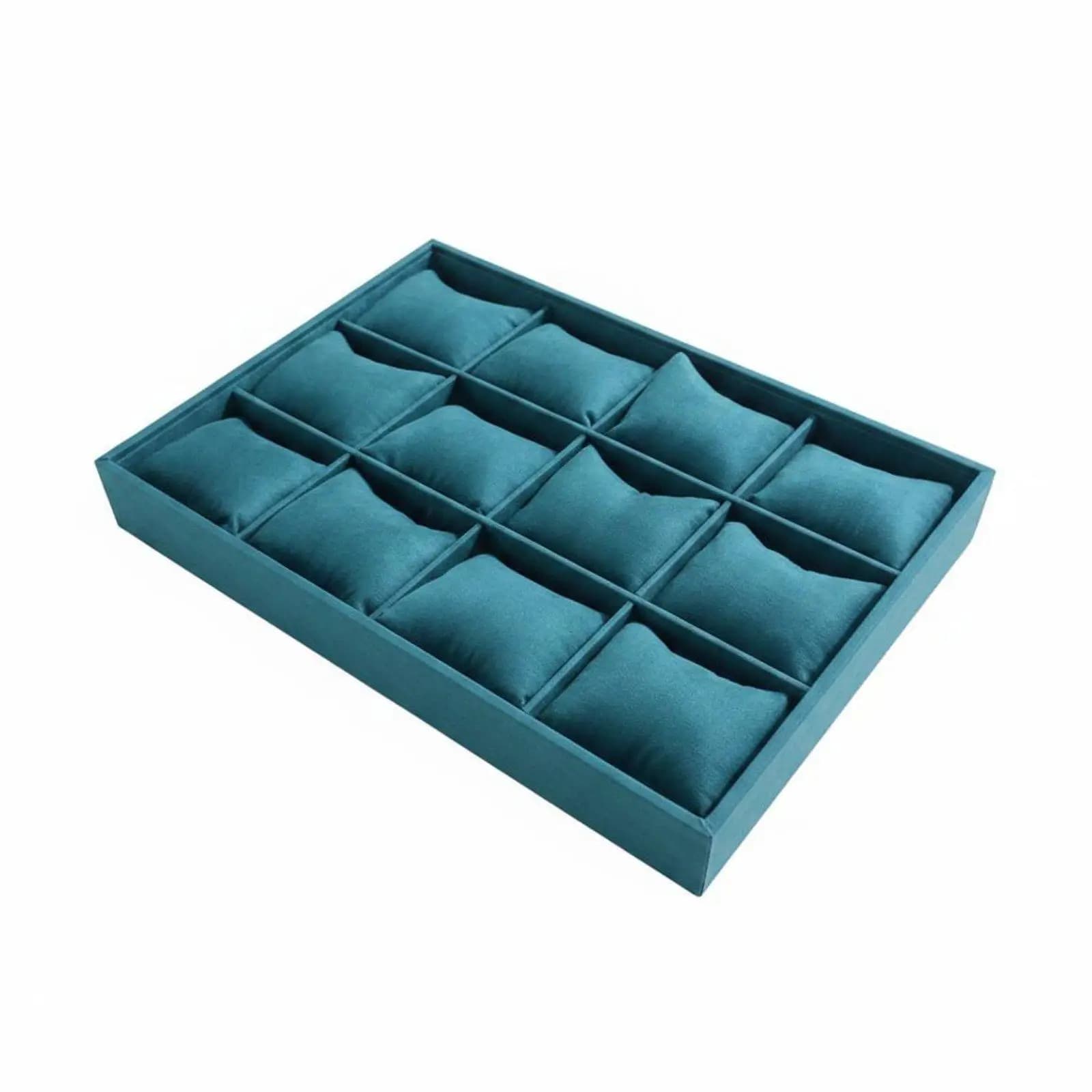 Velvet Jewelry Storage Tray Twelve Compartment Organizer Display Shelf for Jewelry and Accessories