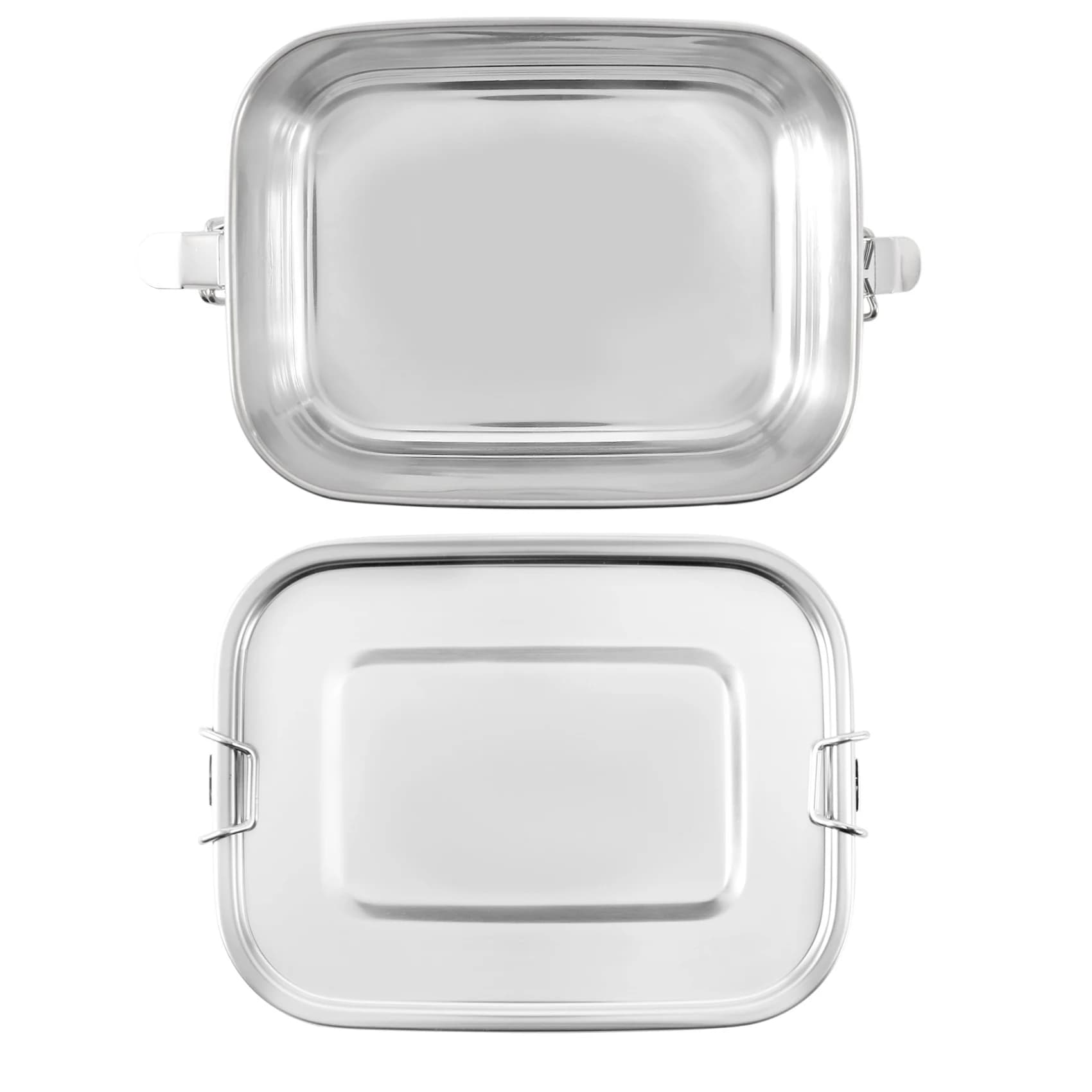 Contenitore per alimenti per il pranzo in acciaio inossidabile Trend 2025 con clip di bloccaggio e design a tenuta stagna, contenitore per il pranzo Bento Box da 800 ml per bambini