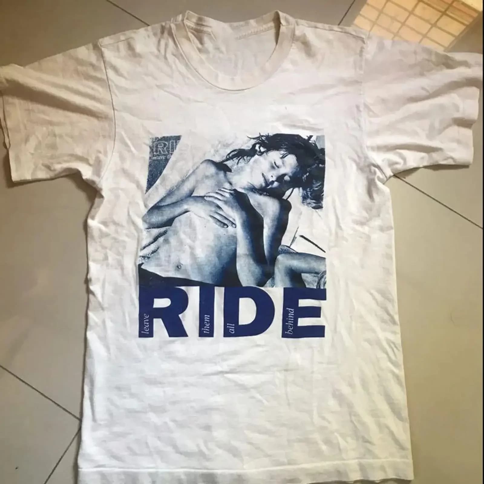 RIDE band Leave Them All Behind T Shirt Size S To 5XL BT006 vintage Washed graphic Breathable designer clothes Casual homme