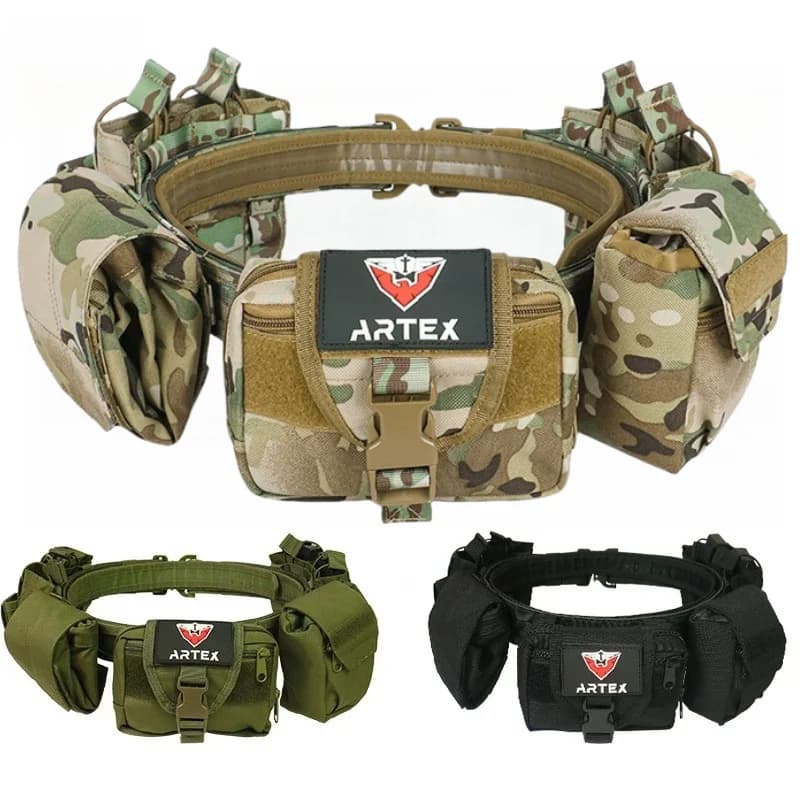 Tactical Waist Bag Hunting Tactical Battle Belt Sets Duty Belts Law Enforcement Airsoft Utility Belt with Accessories Pouches
