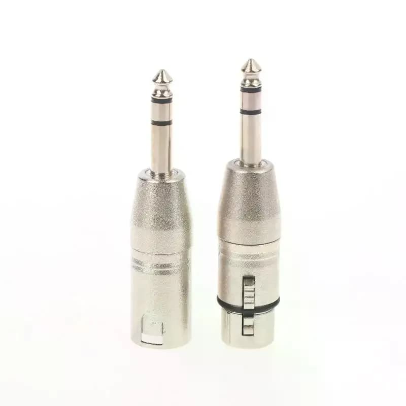 1/2 Pezzi Connettori Audio Stereo Bilanciati da 6,5 mm (1/4") TRS Maschio a XLR 3 Pin Femmina e Maschio, Set Adattatori da TRS da 1/4 di Pollice a XLR