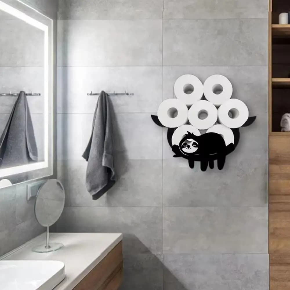 Portarotolo da Parete per Carta Igienica e da Cucina, Scaffale Porta Asciugamani, Accessori per la Casa e il Bagno