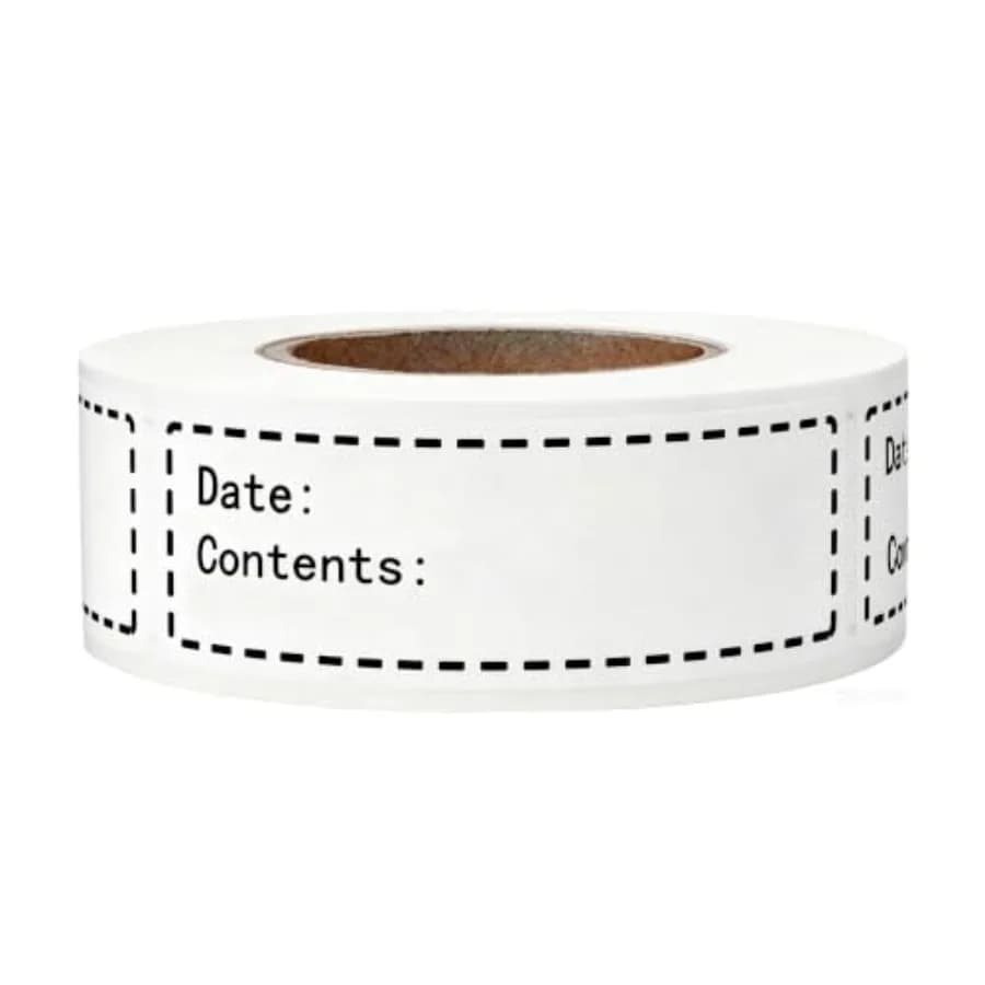 600pcs Removable Freezer Labels, 1x3 Inch Food Storage Stickers Containers Date Stickers, Easy Clean and Write On Refrigerator