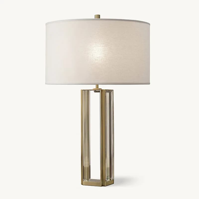 Squisito comodino per interni Illuminazione decorativa Studio moderno Lampada da tavolo in cristallo in ottone per interni per soggiorno Lampada da scrivania