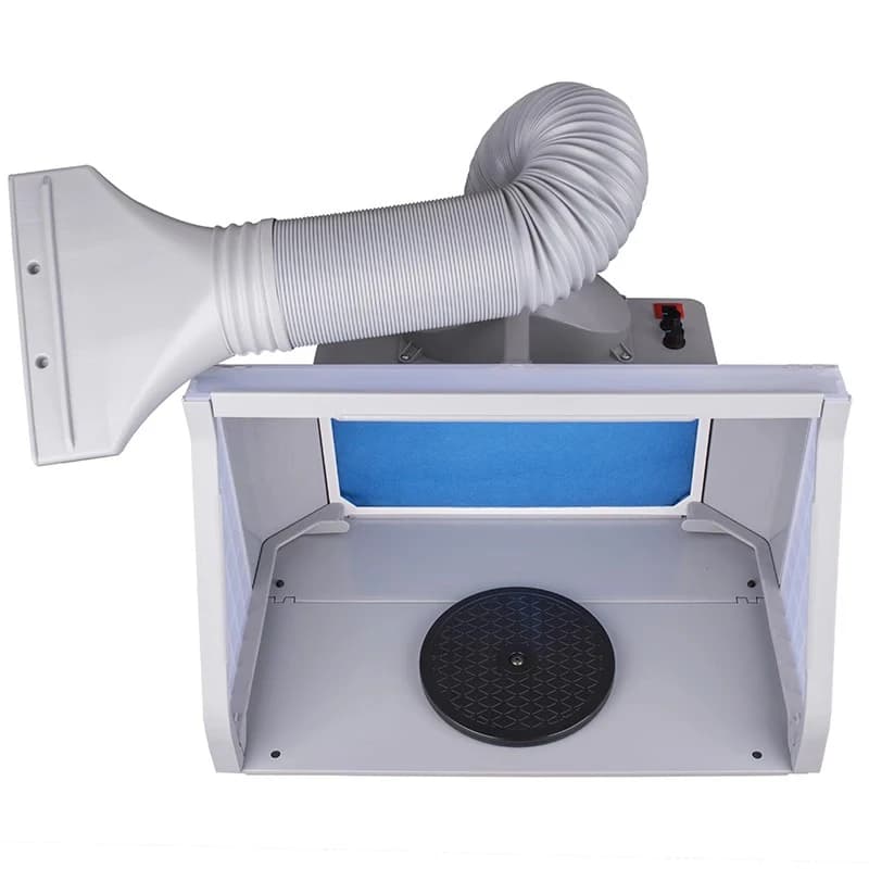 Set di sorgenti luminose a LED Forniture per la casa Kit cabina di verniciatura Filtro di scarico HS-E550BLK Pistola a spruzzo per aspiratore con ventola di vernice