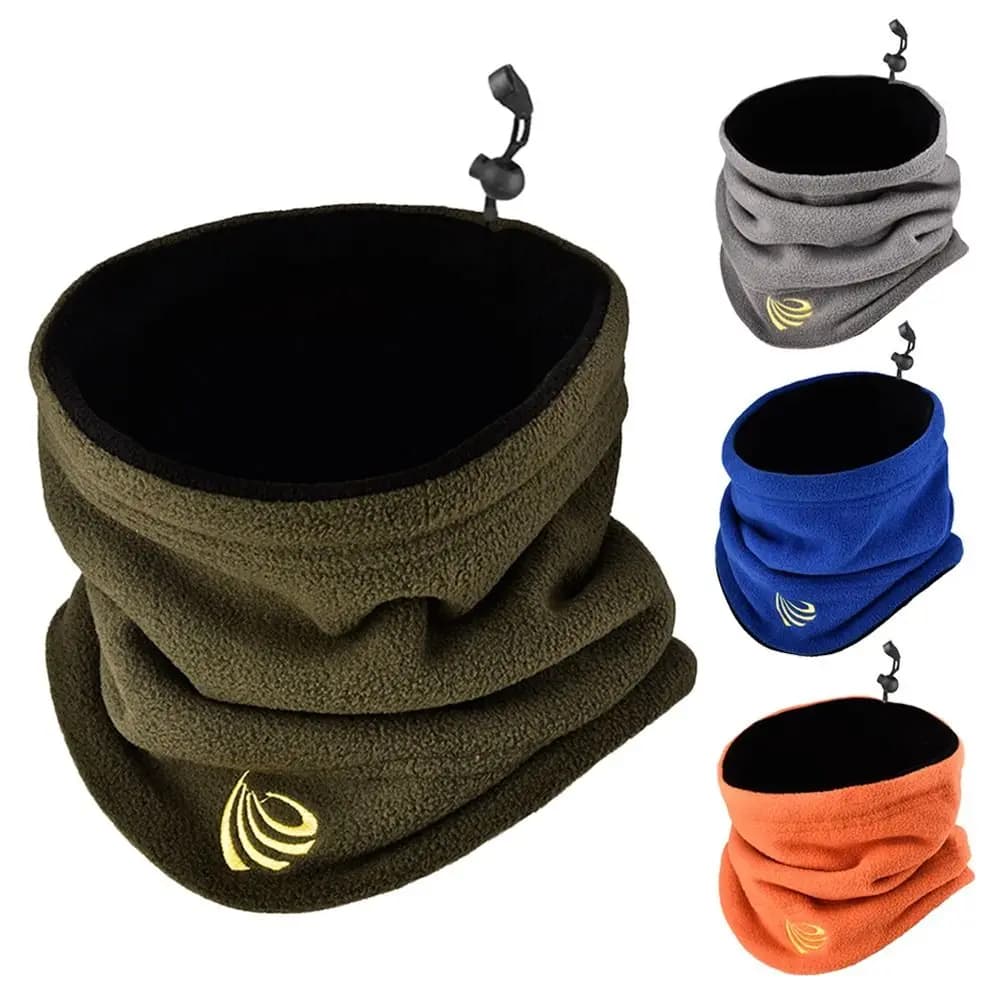 Men Women Face Cover Camping Fleece Neck Gaiter Cold-proof Collar Ski Tube Scarf Half Face Mask