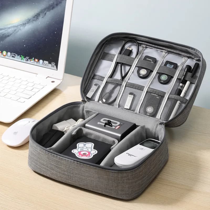 Cable Case Waterproof Digital Electronic Organizer Travel Cable Bag for Portable USB Data Line Charger