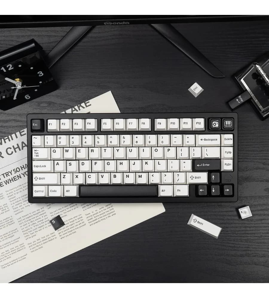 Keycap PBT two-color full set of original high-quality American lion black/white mechanical keyboard