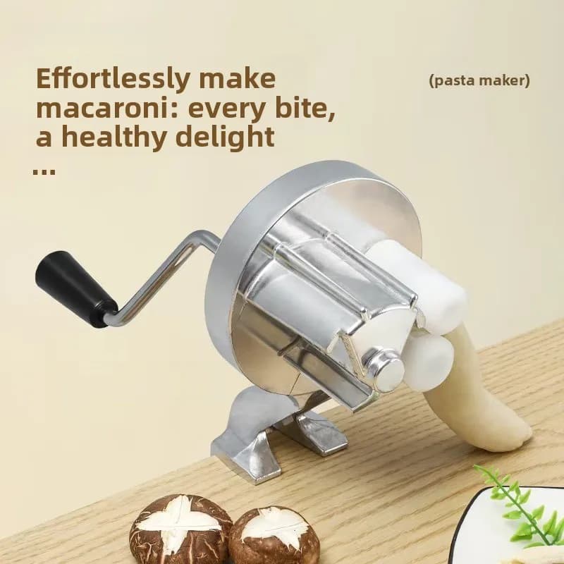 Manual Pasta Maker Machine, Hand Crank Dough Roller Noodle Press Machine for Home Use, Make Spaghetti Macaroni machine