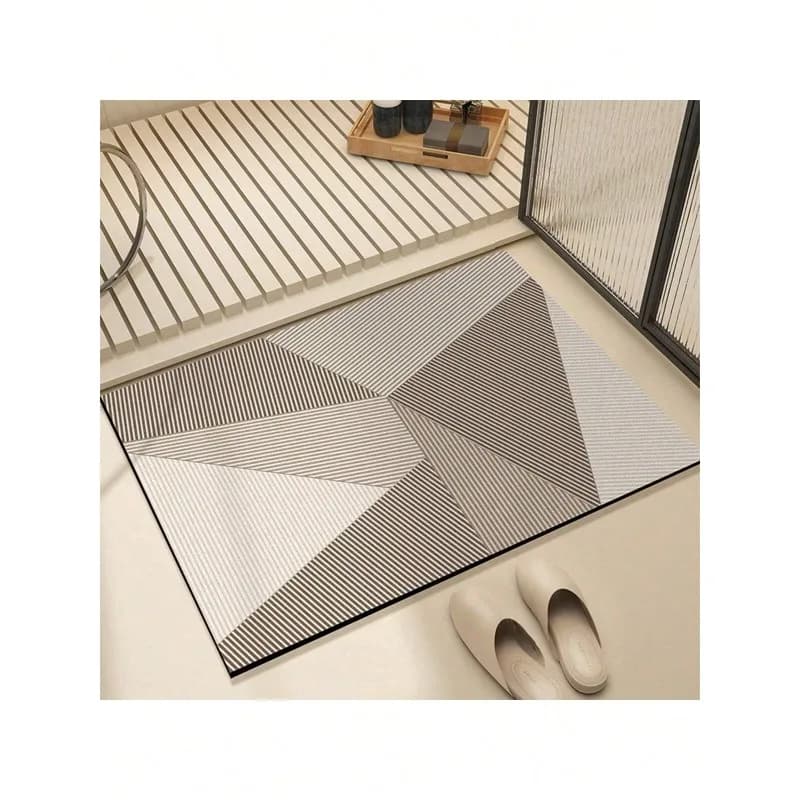 Tappeto d'ingresso moderno geometrico antiscivolo lavabile in lavatrice per interni ed esterni