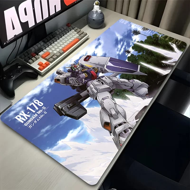 Hot Anime Mouse Pad Mechanical Warrior G-gundam M-mk II Office Desk Mats Large Gaming Accessories MousePads Game Laptop Desk Mat