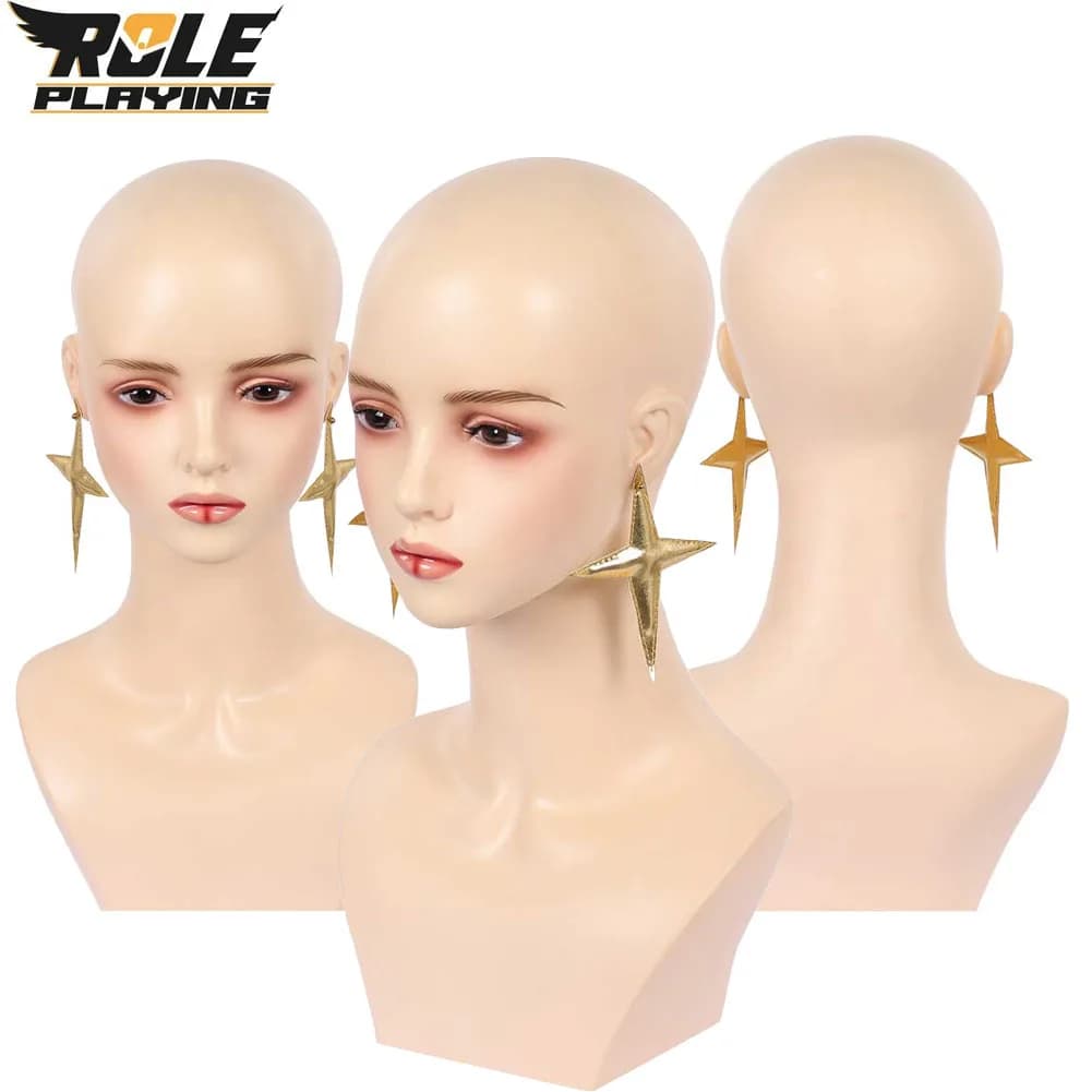Earrings Cosplay Princess Rosalina, Accessories for Finta Golden Leather for Film Costume, Scene Objects for Halloween and Carnival